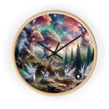 "Crystal Forest: A Magical Realm" - The Alien Wall Clock