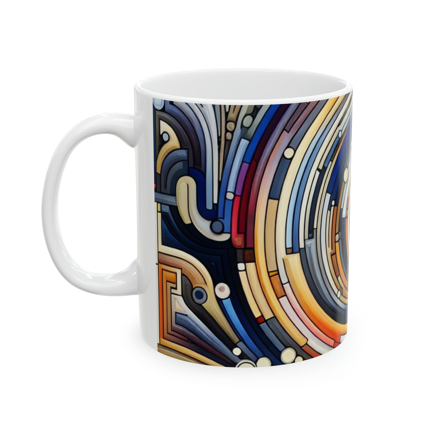 "Mouvement fluide : un hommage de l'art cinétique à l'harmonie océanique" - La tasse en céramique Alien 11oz Art cinétique