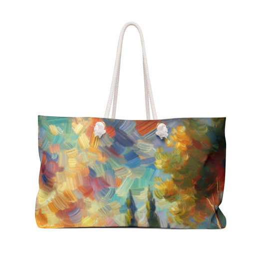 Anochecer dorado: un sereno paseo impresionista junto al agua - The Alien Weekender Bag Impressionism