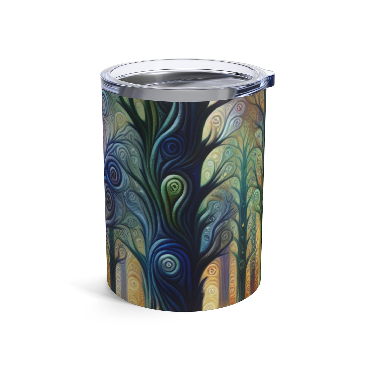 "Bosque arcoíris encantado" - Vaso extraterrestre de 10 oz