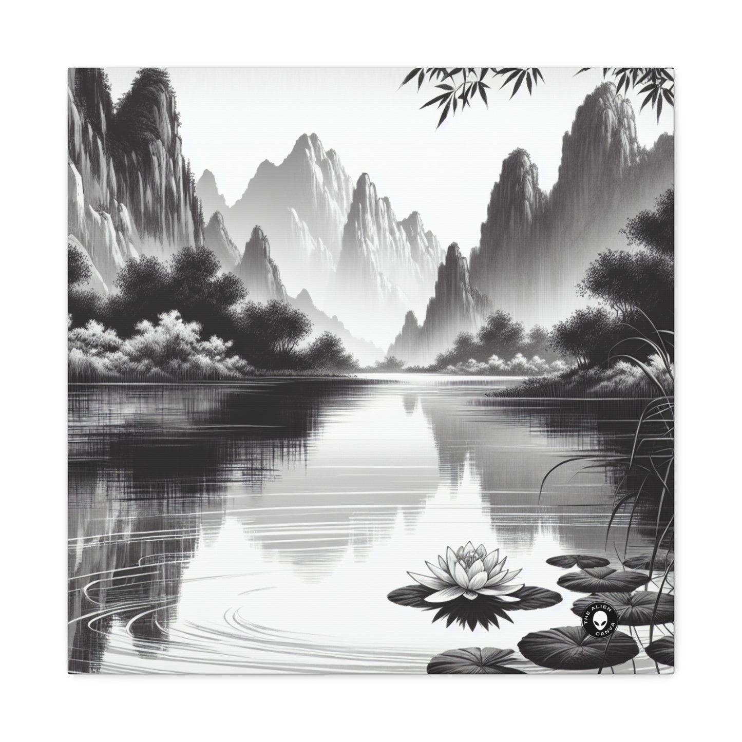 "Pristine Splendor" - The Alien Canva Zen Ink Painting