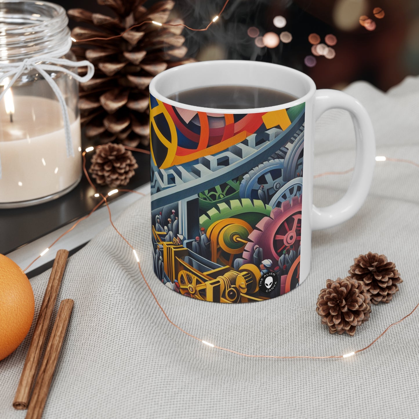 "Constructivismo industrial: engranajes y trabajo" - The Alien Ceramic Mug 11oz Constructivism