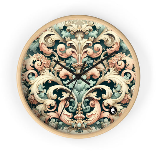 "Garden of Whimsy: A Rococo Fête" - The Alien Wall Clock Rococo