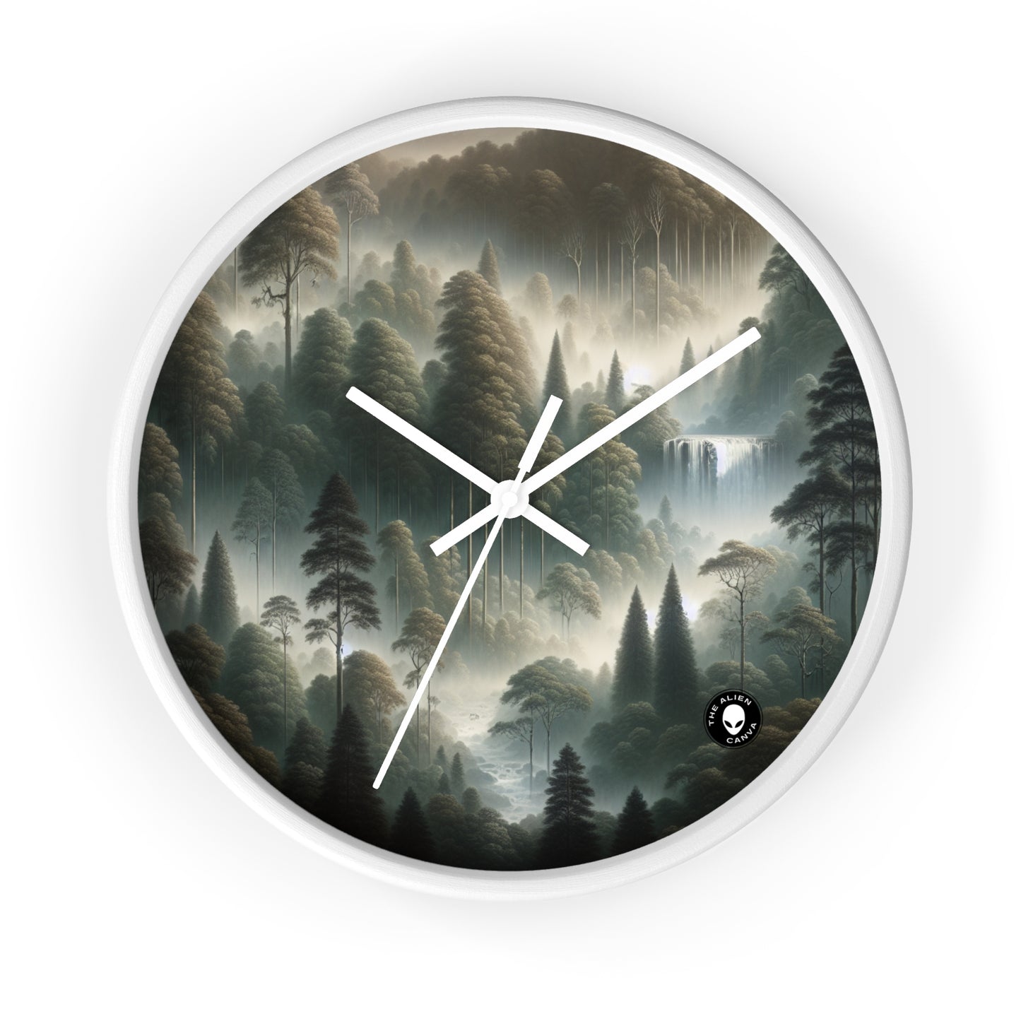 "Misty Forest Retreat" - The Alien Wall Clock