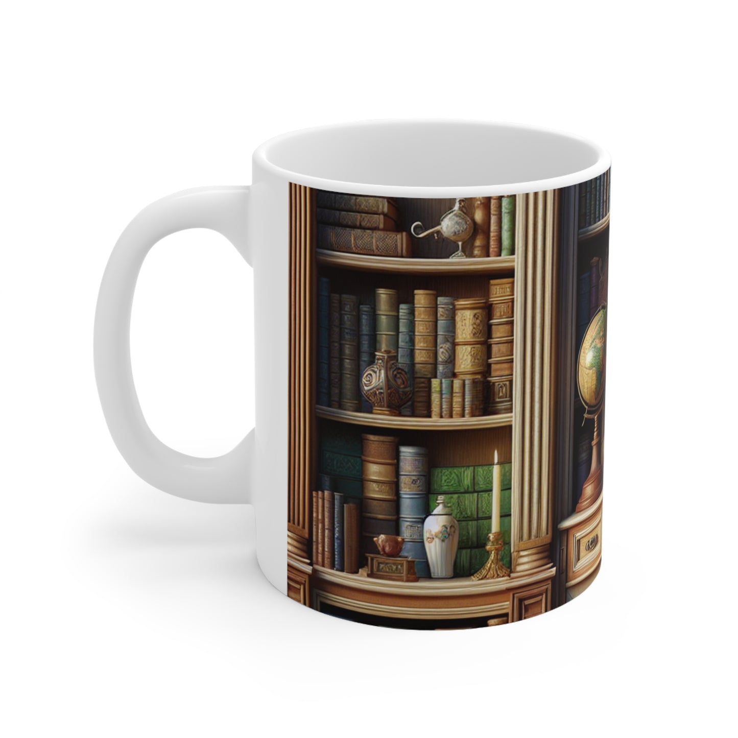 "Merveilles révélées : Un voyage en trompe-l'oeil vers une oasis sous-marine" - The Alien Mug en céramique 11oz Trompe-l'oeil