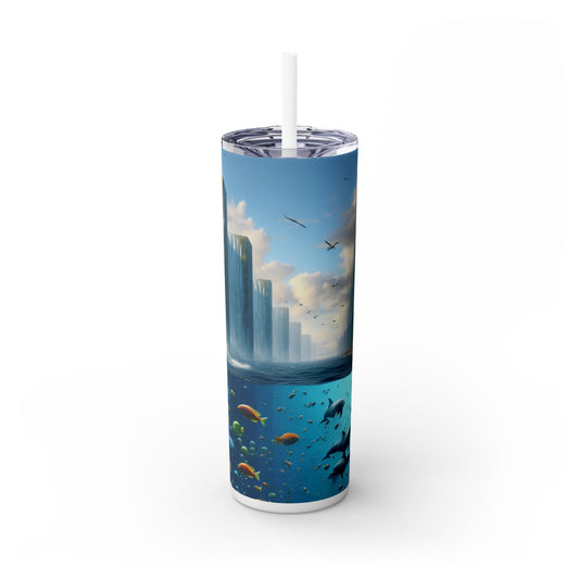 « Cité d'Atlantis : l'imagination déchaînée » - Le verre fin Alien Maars® avec paille 20 oz