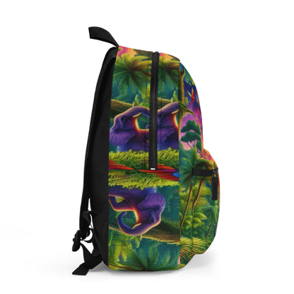 "Sundown in the Wild: A Rainbow Jungle Adventure" - The Alien Backpack