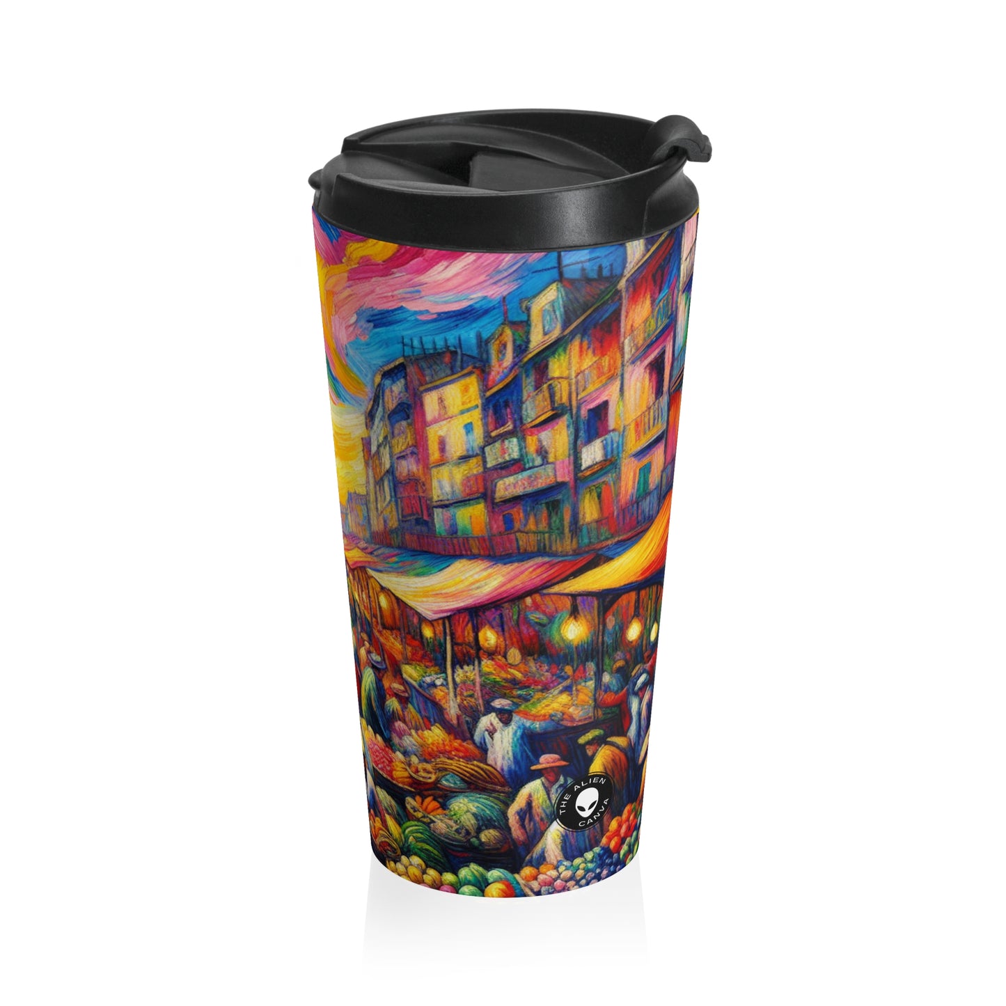 "Jungle Fauvism" - La tasse de voyage en acier inoxydable Alien Fauvism