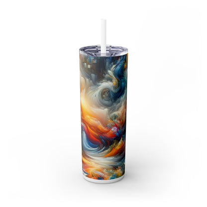 "Mystical Forest: A Whimsical Wonderland" - The Alien Maars® Skinny Tumbler with Straw 20oz Digital Painting
