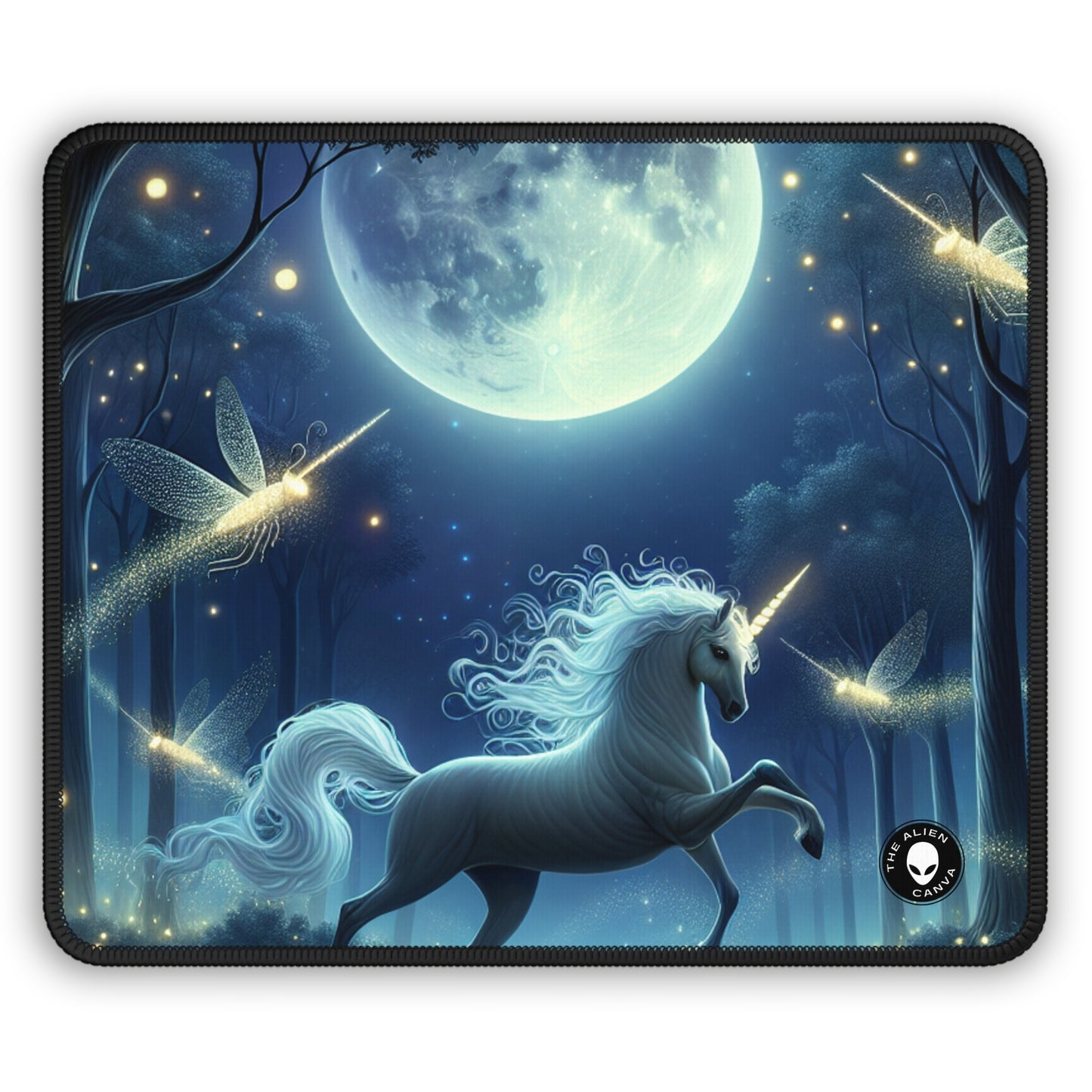 "Forêt enchantée au clair de lune" - Le tapis de souris de jeu Alien