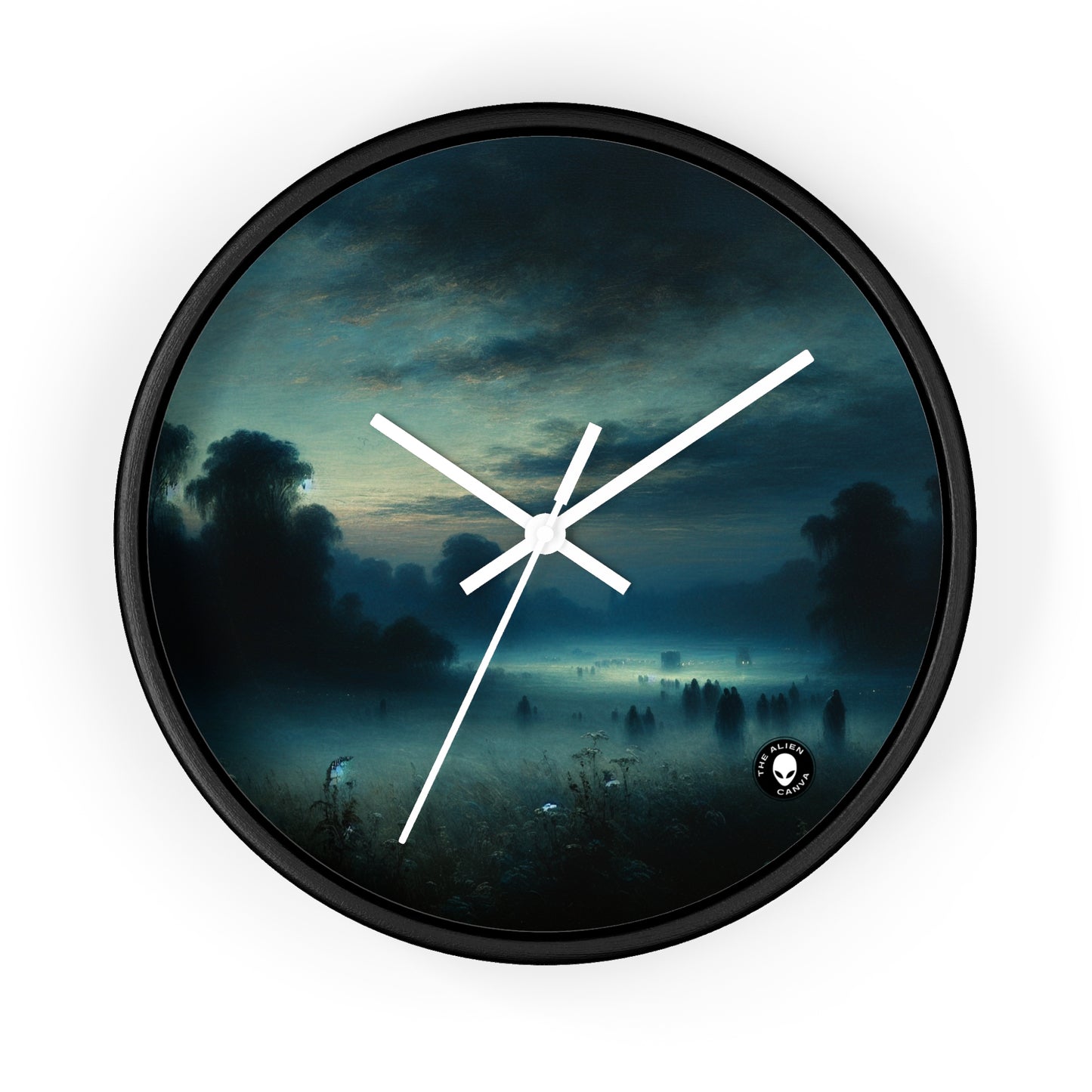 "Misty Twilight: A Tonalism Journey into Silent Serenity" - The Alien Wall Clock Tonalism