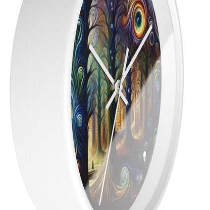 "Enchanted Rainbow Woods" - The Alien Wall Clock