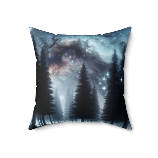 "Galactic Oasis"- The Alien Spun Polyester Square Pillow