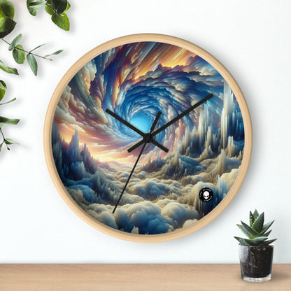 Crystal Peaks and Colorful Skies - The Alien Wall Clock