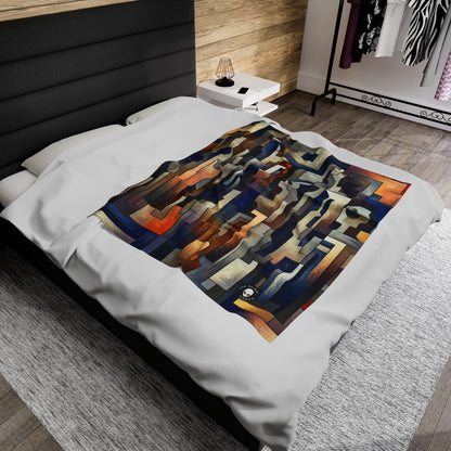 "Enigma Realms: A World of Surreal Beauty" - The Alien Velveteen Plush Blanket Metaphysical Art