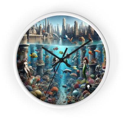 « Seascape Serenity : Un havre sous-marin » – L'horloge murale Alien