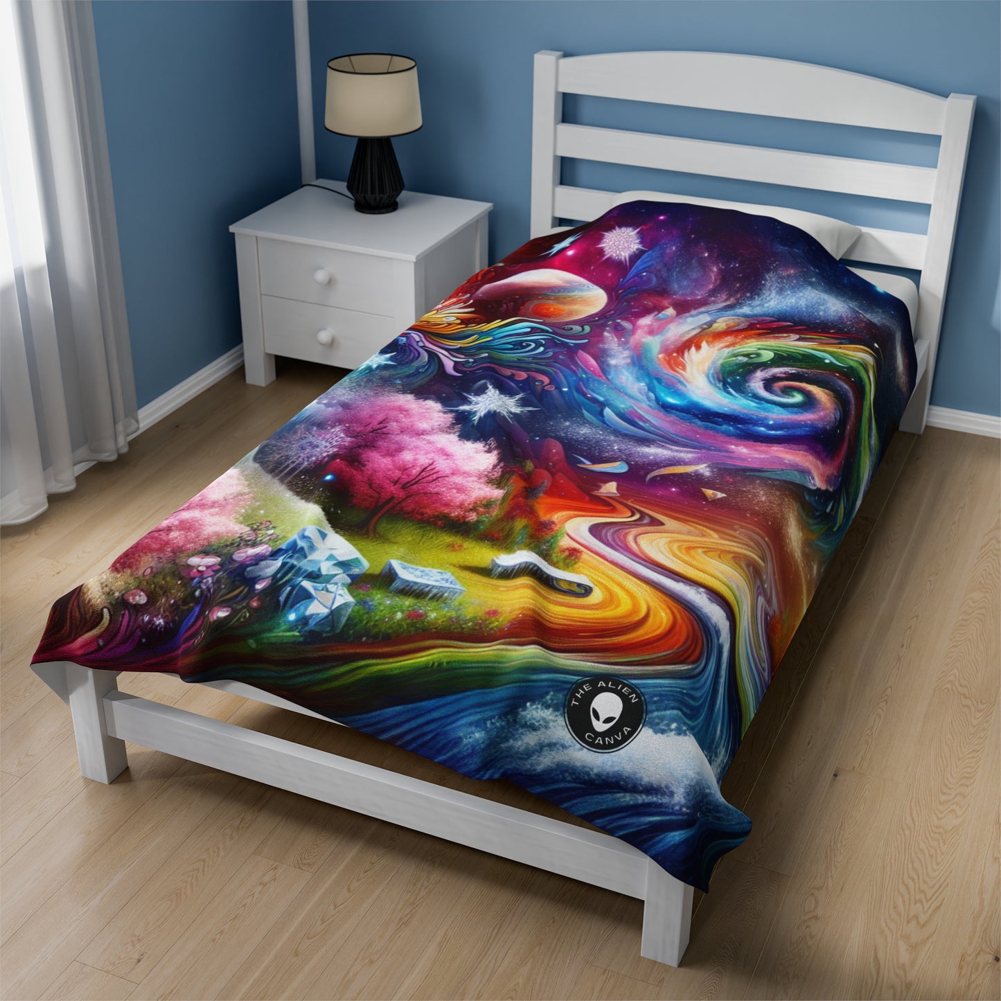 "Chronicles of Change: A Timeless Tapestry" - The Alien Velveteen Plush Blanket