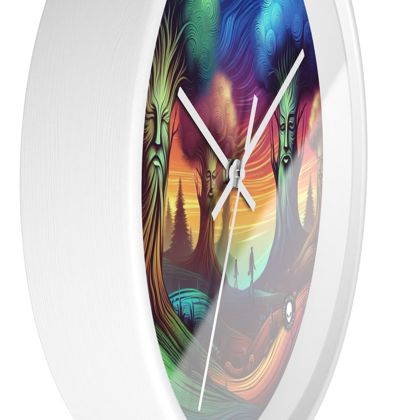 "Whispering Trees: Secrets of the Mystic Forest" - The Alien Wall Clock