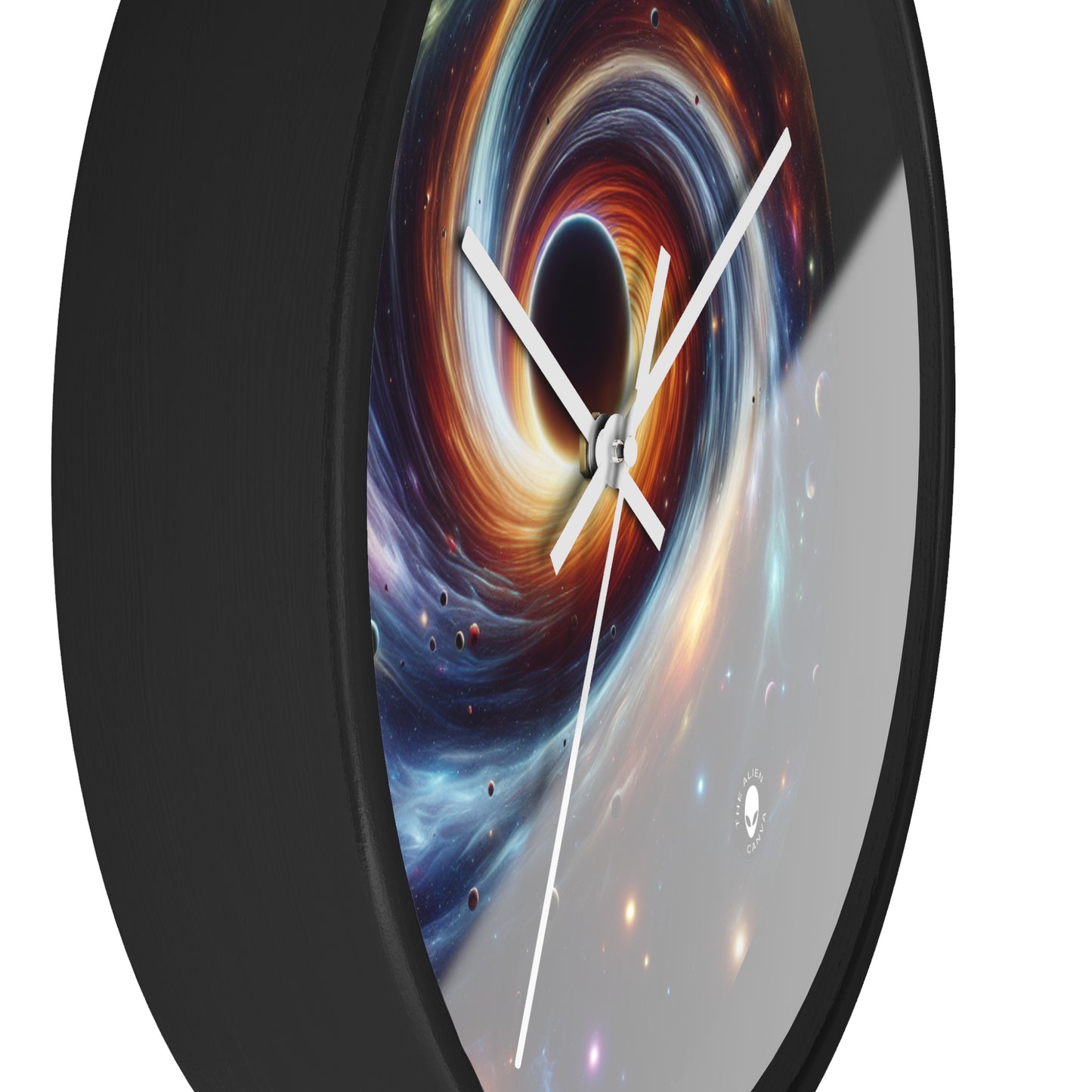 "Vórtice galáctico: la danza colorida de estrellas y planetas" - El reloj de pared alienígena