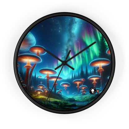 "Forêt de champignons enchantée" - L'horloge murale extraterrestre