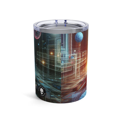 "Oasis enchantée : une expérience de jardin en réalité virtuelle" - The Alien Tumbler 10oz Art de réalité virtuelle