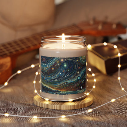 "Starry Dots: A Celestial Mosaic" - The Alien Scented Soy Candle 9oz Pointillism