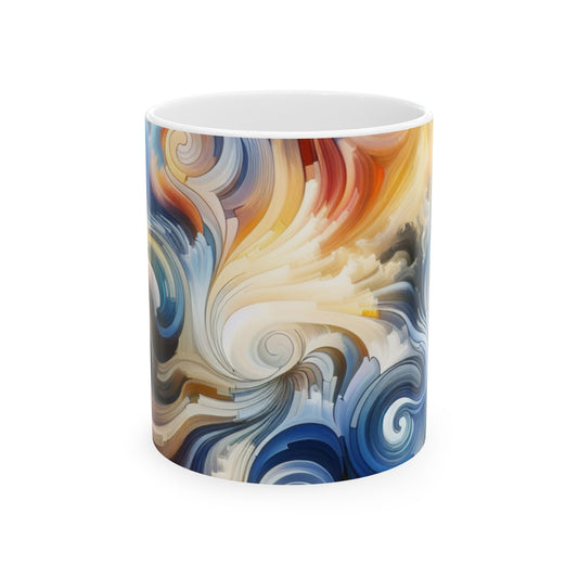"Nature's Tranquil Symphony: A Lyrical Abstraction Masterpiece" - The Alien Ceramic Mug 11oz Lyrical Abstraction