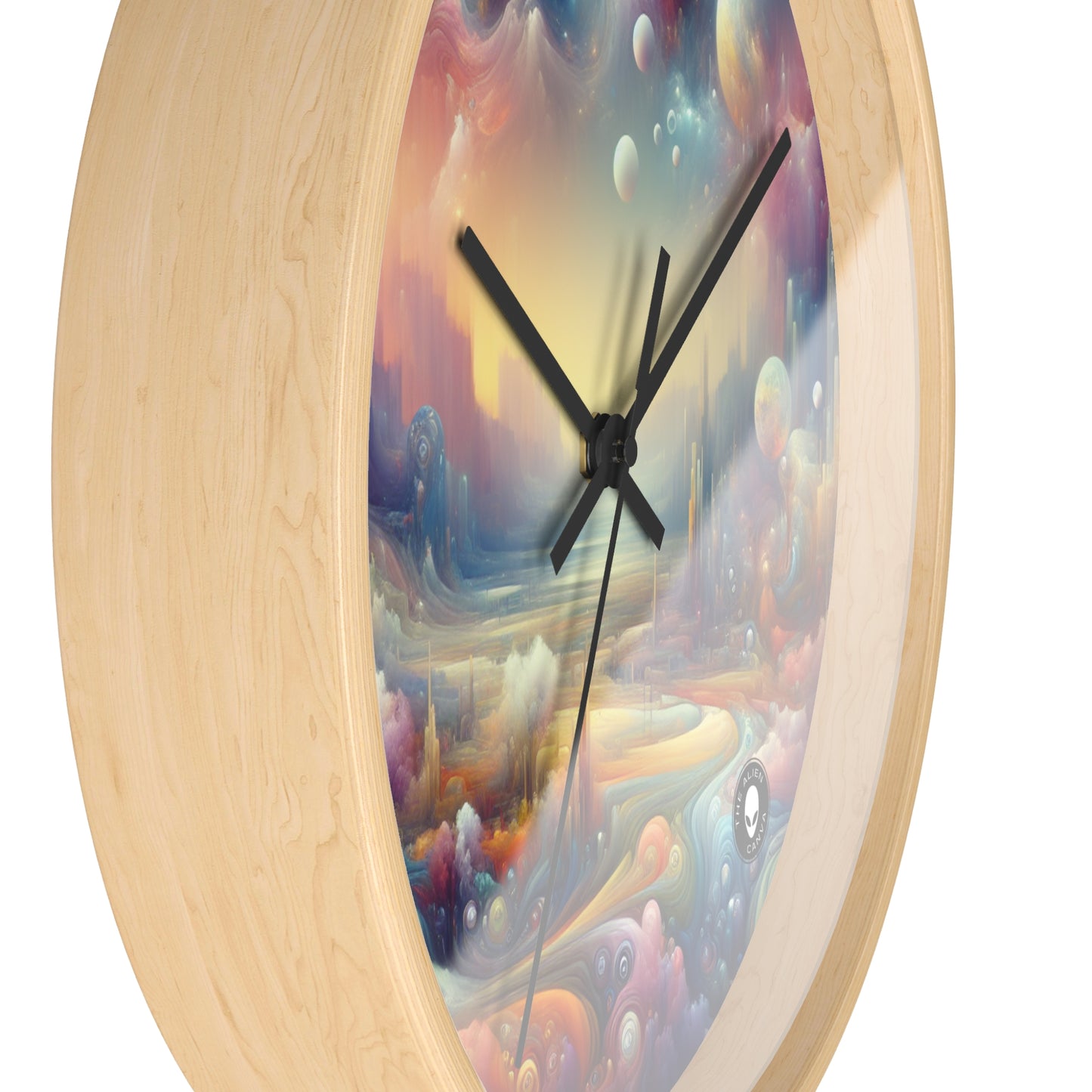 "Dreamscape Delights: A Surreal Painting" - The Alien Wall Clock