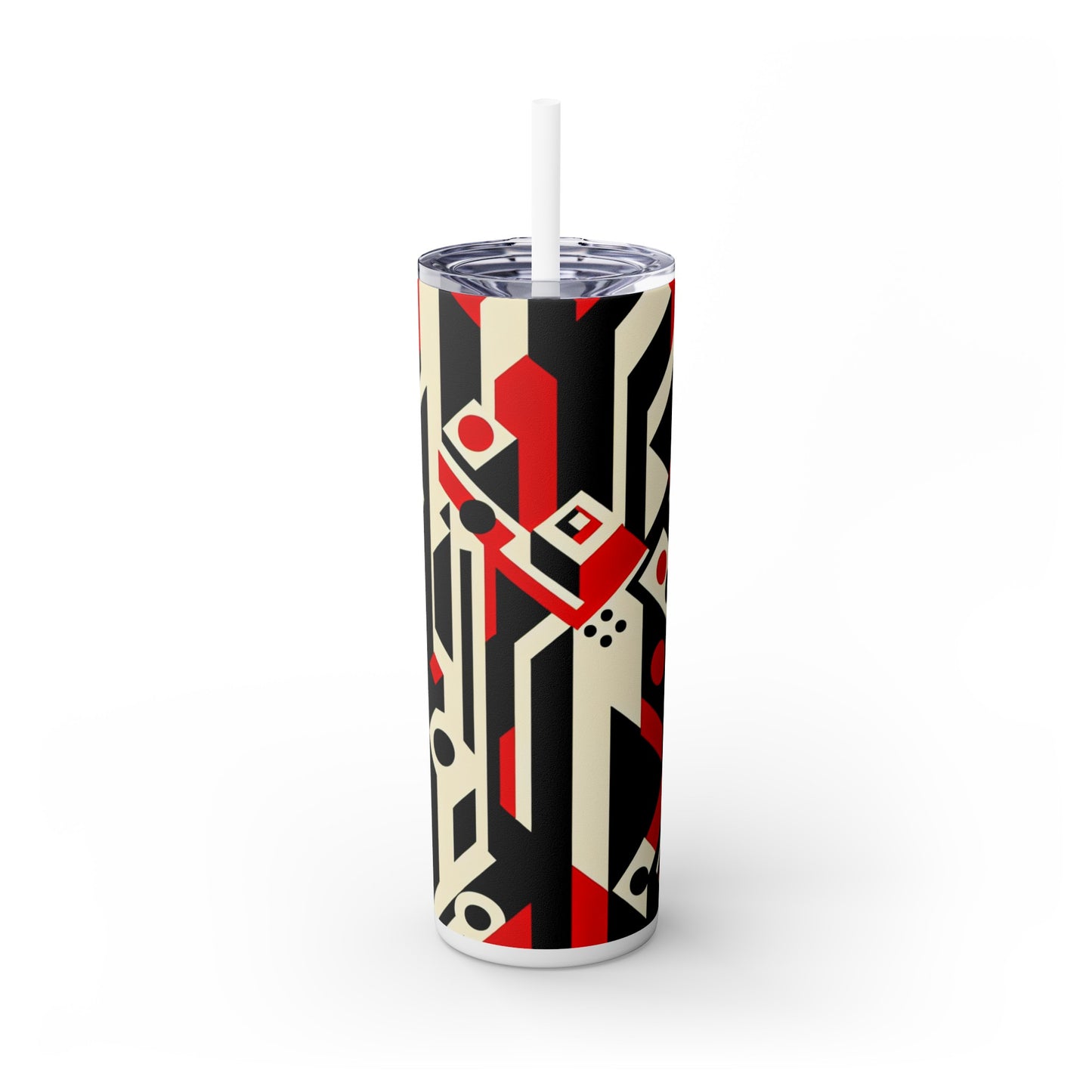 "Métropole futuriste : une expression constructiviste de la technologie urbaine" - The Alien Maars® Skinny Tumbler with Straw 20oz Constructivisme