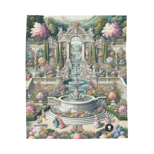 "Garden Elegance: A Rococo Affair" - The Alien Velveteen Plush Blanket Rococo