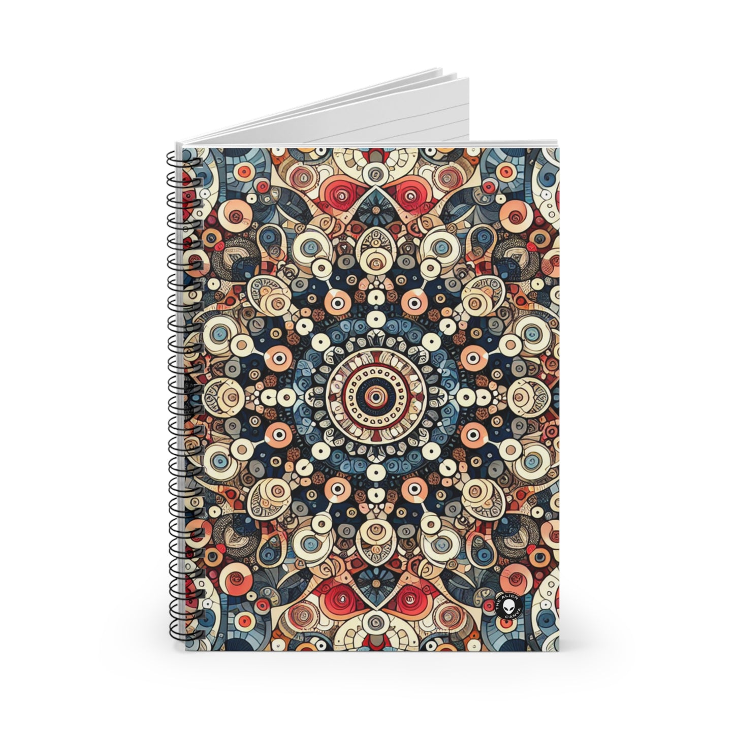 "Nature's Harmony: Floral Mandala Art" - L'art du motif du carnet à spirale Alien (ligne lignée)