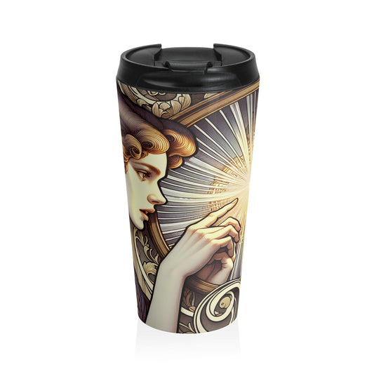 "Reflection of Beauty" - The Alien Stainless Steel Travel Mug Art Nouveau