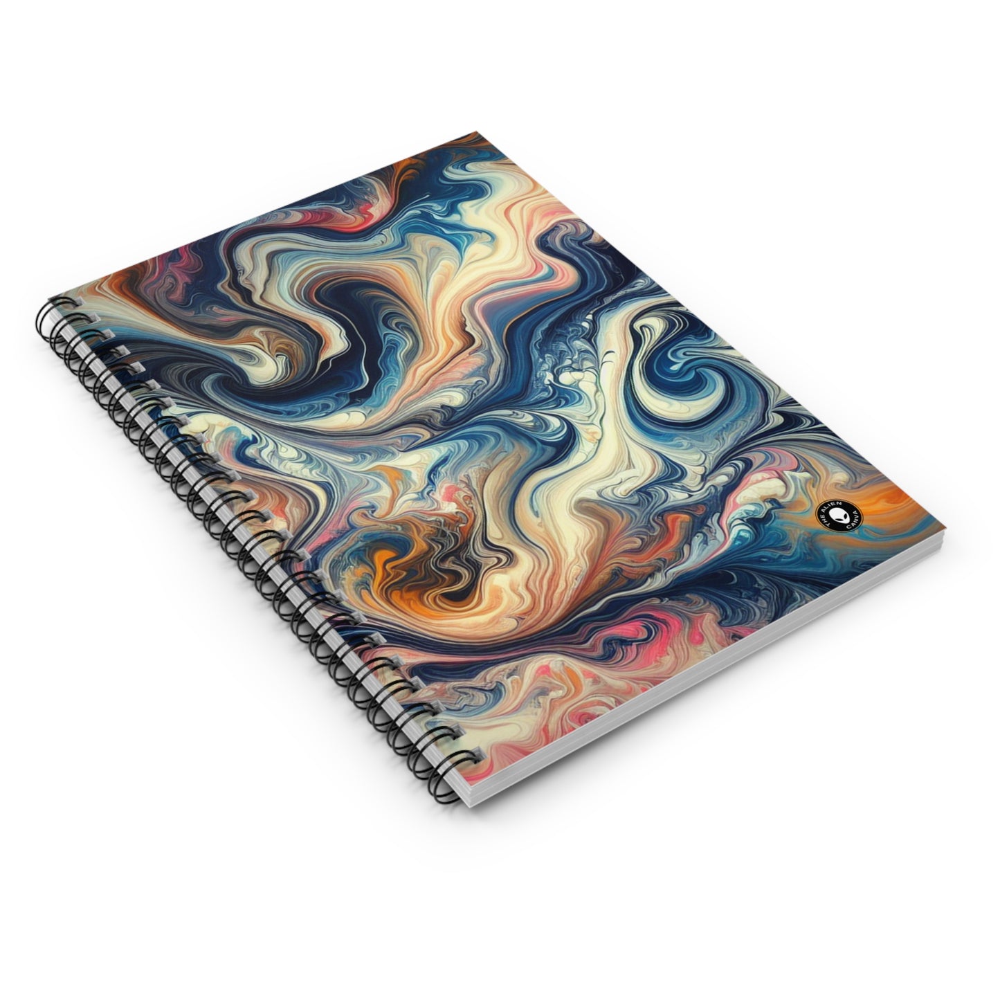 Forêt tropicale luxuriante : Versage acrylique inspiré de la beauté tropicale - The Alien Spiral Notebook (Ruled Line)