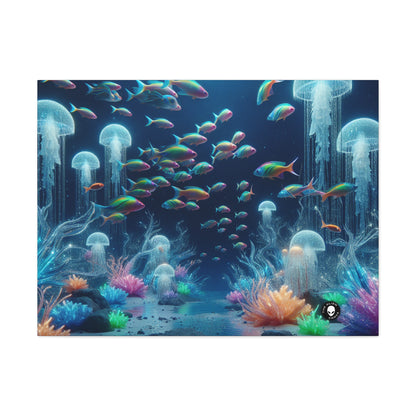 "Neon Dreams: The Underwater Wonderland" - The Alien Canva