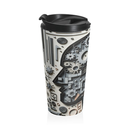 "Temporal Layers: Life's Journey Through Abstract Imagery" - The Alien Stainless Steel Travel Mug Conceptual Art