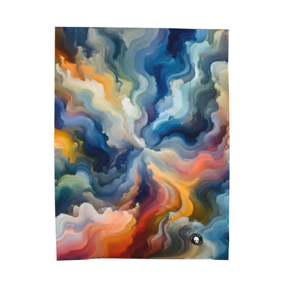 "Sunset Reflections: A Serene Color Field Painting" - The Alien Velveteen Plush Blanket Color Field Painting