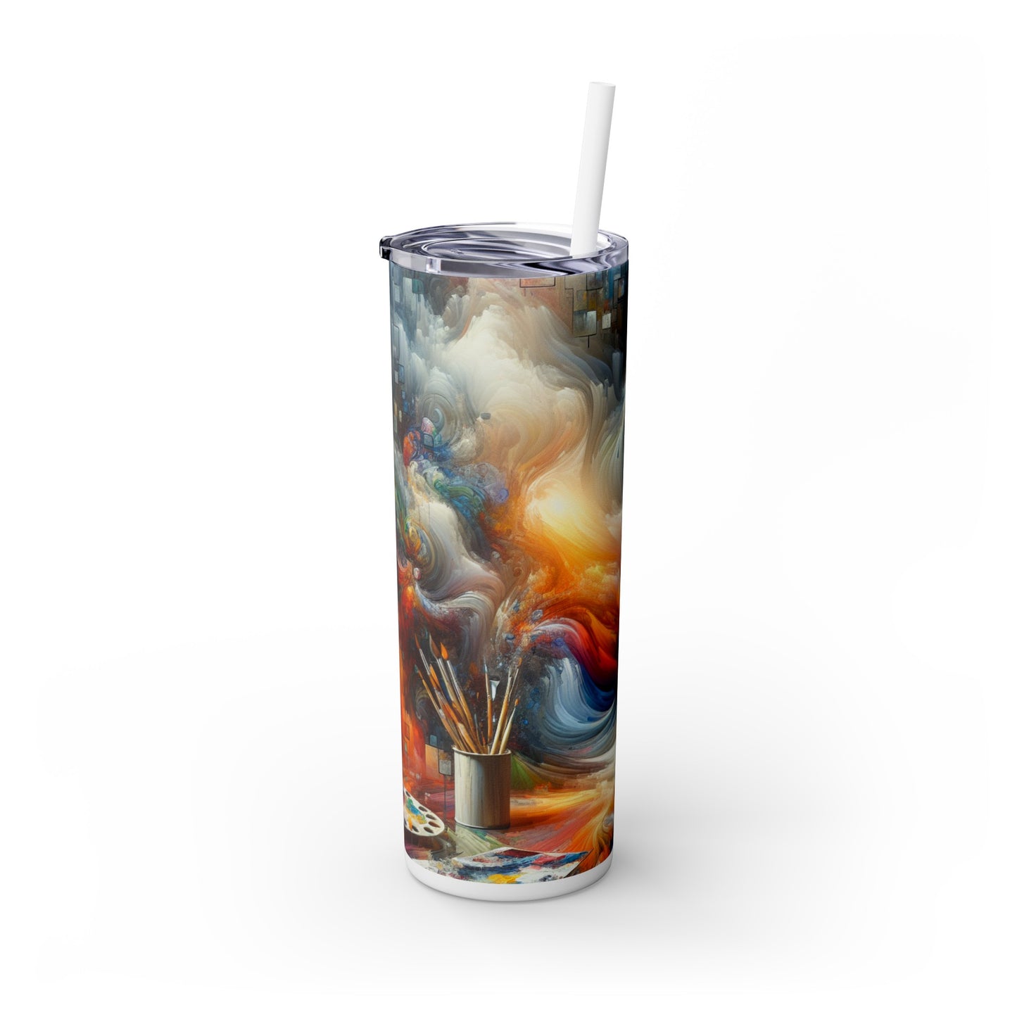 "Mystical Forest: A Whimsical Wonderland" - The Alien Maars® Skinny Tumbler with Straw 20oz Digital Painting