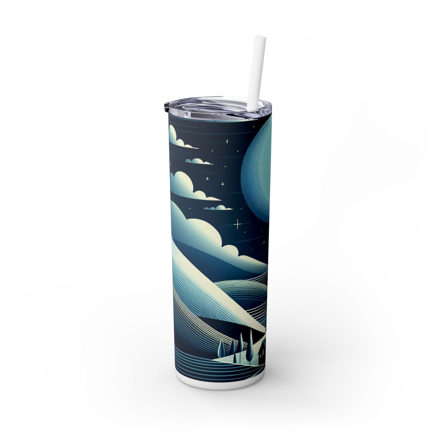 "Moonlit Haven" - Le verre fin Alien Maars® avec paille 20 oz