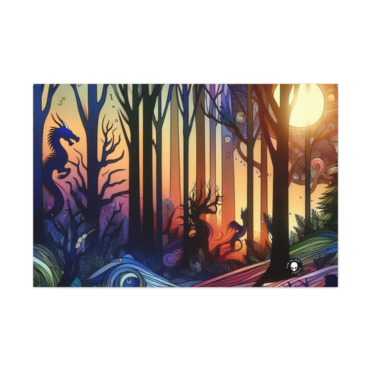 "Mystical Twilight: Creatures in the Forest" - The Alien Canva