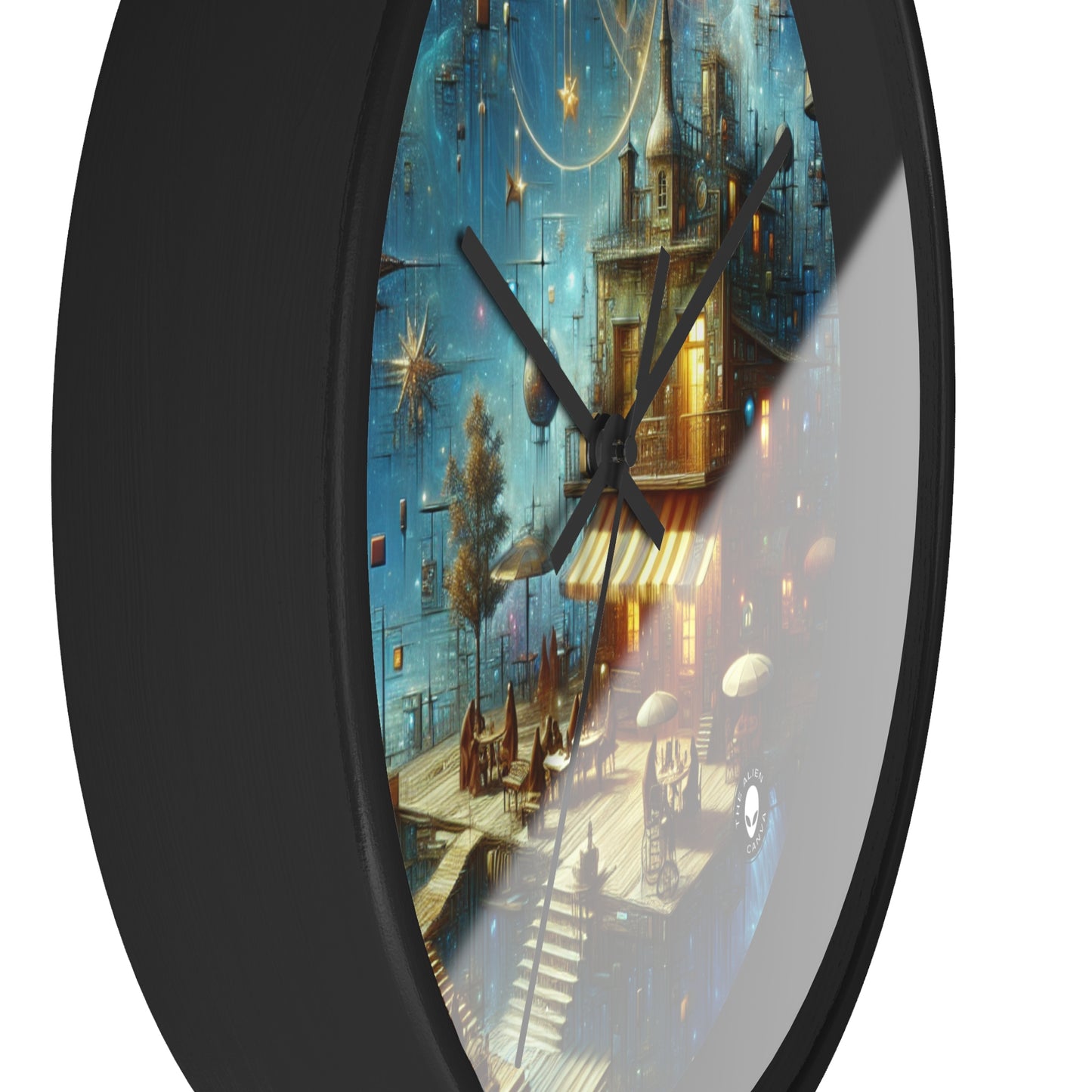 "Kitchen Enchantment: A Whimsical World of Living Objects" - The Alien Wall Clock Magic Realism