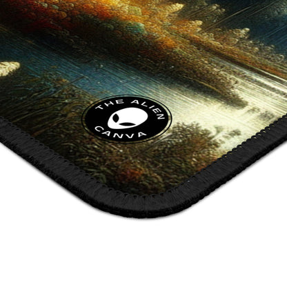 "Luz y oscuridad a la luz de la luna" - The Alien Gaming Mouse Pad Postimpresionismo