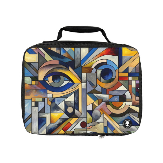 "Urban Fragmentation: An Analytical Cubist Cityscape"- The Alien Lunch Bag Analytical Cubism