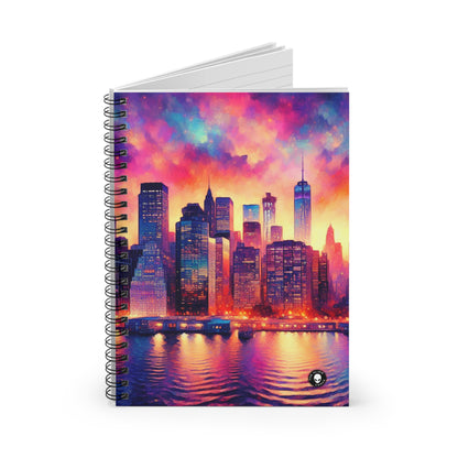 Hidden Oasis: A Spontaneous Impressionism Masterpiece in Vibrant Hues - The Alien Spiral Notebook (Ruled Line) Impressionism