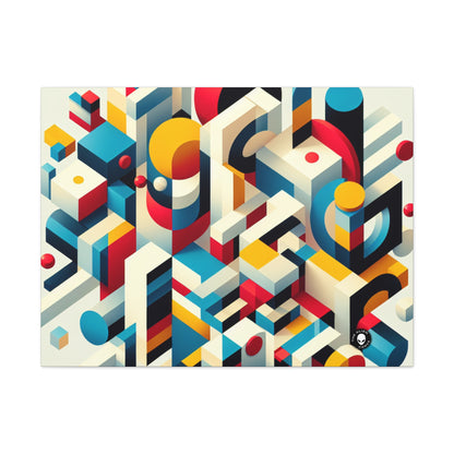 "Harmonious Balance: Geometric Abstract Art" - The Alien Canva Geometric Abstraction