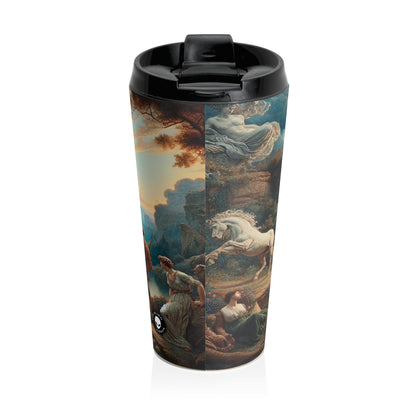 "Sunset Serenade: A Romantic Landscape" - The Alien Mug de voyage en acier inoxydable Romantisme