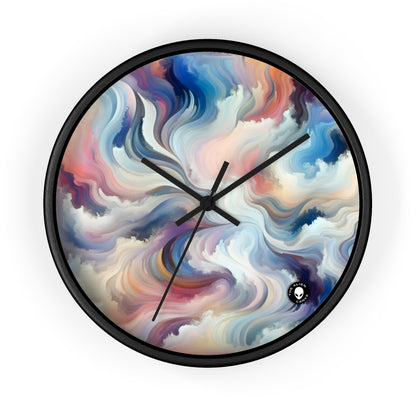 "Harmonie dans la nature : une abstraction lyrique" - L'horloge murale extraterrestre Abstraction lyrique