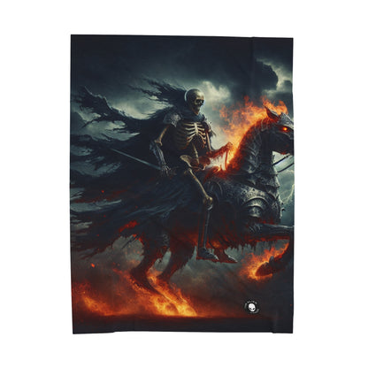 "Cavalry of the Night". - The Alien Velveteen Plush Blanket Gothic Art