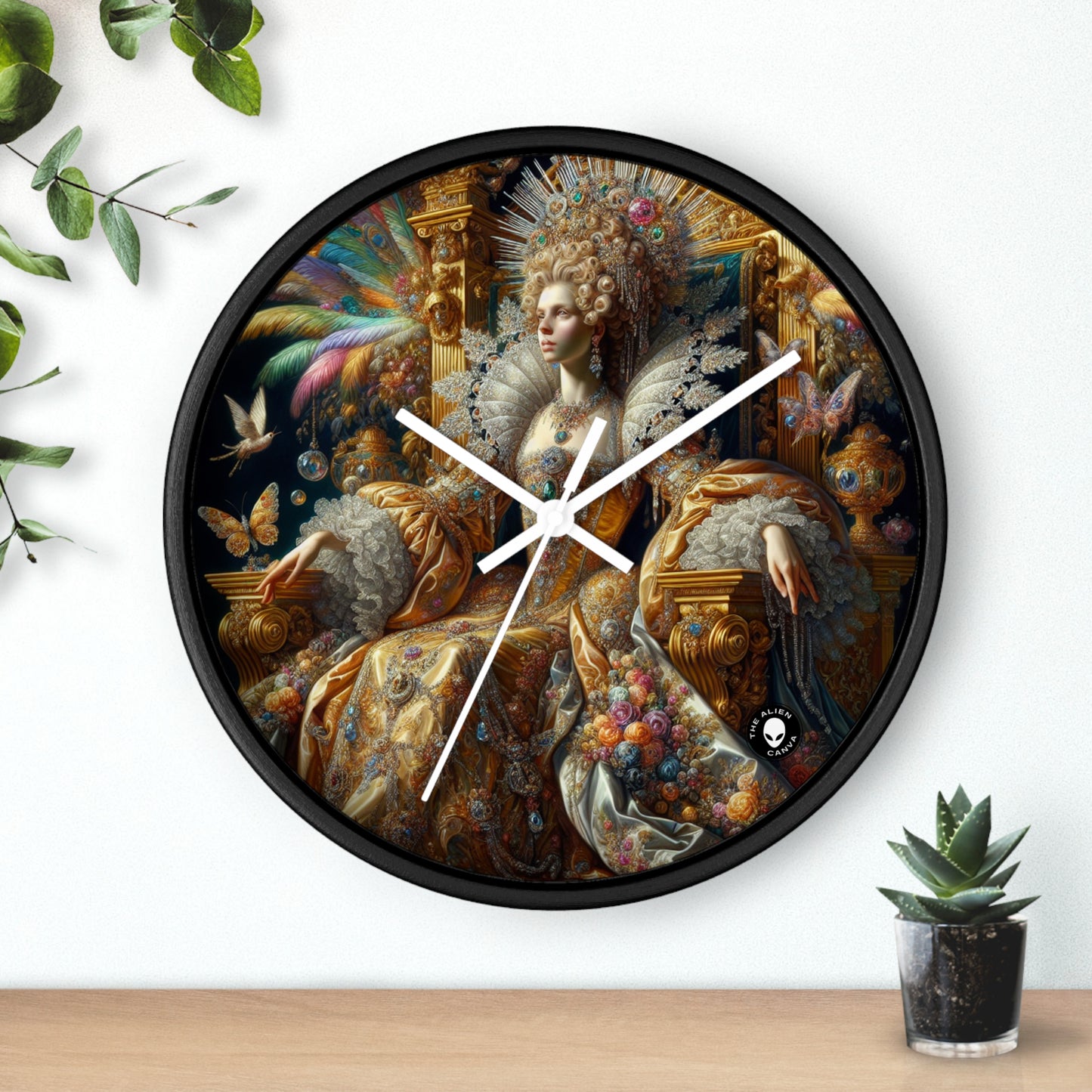 "La Splendeur d'une Reine de la Renaissance" - L'Horloge Murale Alien Rococo