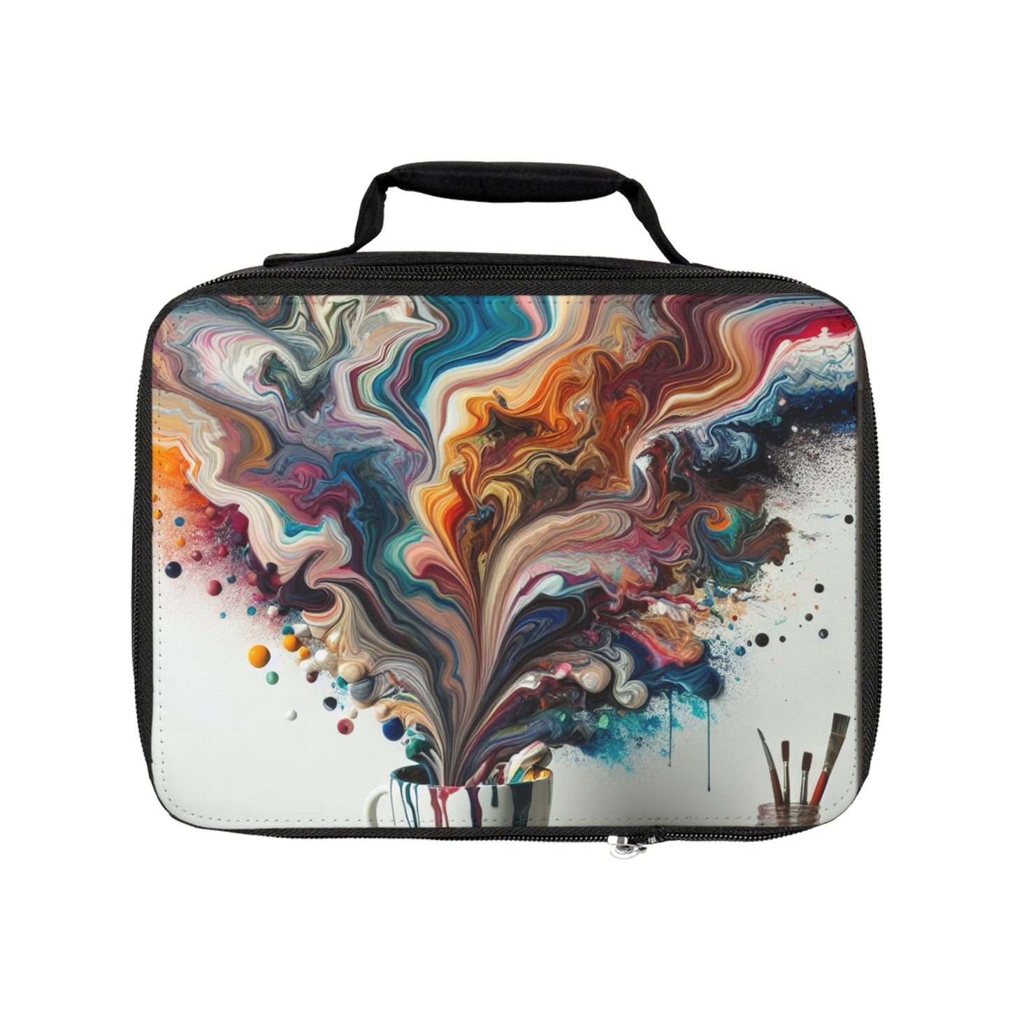 "A Paint Poured Paradise: Acrylic Pouring Art" - The Alien Lunch Bag Acrylic Pouring Style