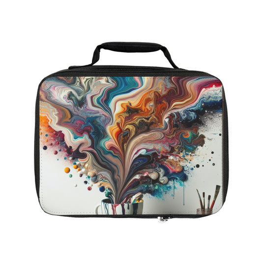 "A Paint Poured Paradise: Acrylic Pouring Art" - The Alien Lunch Bag Acrylic Pouring Style